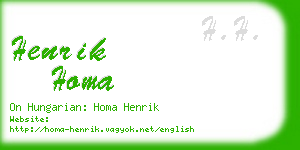 henrik homa business card